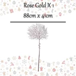 VFM e-Store Christmas Glitter Stem Decoration 88cm x 41cm Rose Gold X 1 - Size: 88 cm x 41 cm - thumbnail 2