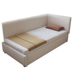 STILVORA 3ft Single Upholstered Bed with Side Rails & Headboards in Beige - thumbnail 6