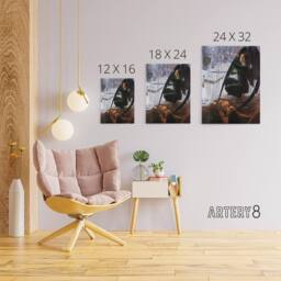 "Artery8 Schwabe Death & Grave Digger Canvas Wall Art Print - Size: W18"" x H24""" - thumbnail 4