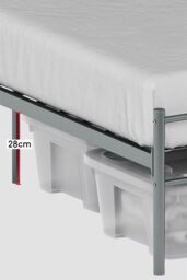Home Discount Vida Designs Dorset Metal Single Double King Bed Frame Bedroom Furniture in Silver - thumbnail 4