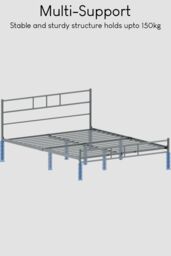 Home Discount Vida Designs Dorset Metal Single Double King Bed Frame Bedroom Furniture in Silver - thumbnail 7
