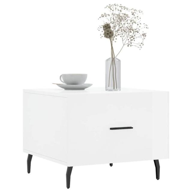 Berkfield Home Decorative Coffee Table High Gloss White 50x50x40 cm Engineered Wood - Size: 50 x 50 x 40 cm - image 1