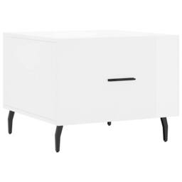 Berkfield Home Decorative Coffee Table High Gloss White 50x50x40 cm Engineered Wood - Size: 50 x 50 x 40 cm - thumbnail 3