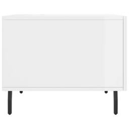 Berkfield Home Decorative Coffee Table High Gloss White 50x50x40 cm Engineered Wood - Size: 50 x 50 x 40 cm - thumbnail 7