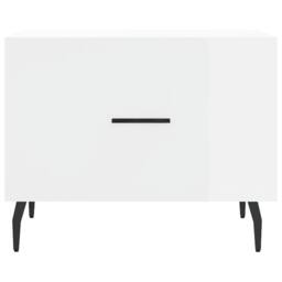 Berkfield Home Decorative Coffee Table High Gloss White 50x50x40 cm Engineered Wood - Size: 50 x 50 x 40 cm - thumbnail 5