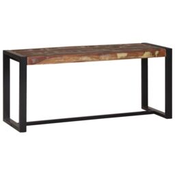 Berkfield Home Bench Multicolour Solid Reclaimed Wood 100 x 35 x 45 cm - thumbnail 3