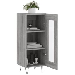 Berkfield Home Sideboard Grey Sonoma 34.5x34x90 cm Engineered Wood - thumbnail 4