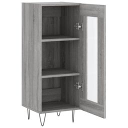 Berkfield Home Sideboard Grey Sonoma 34.5x34x90 cm Engineered Wood - thumbnail 6