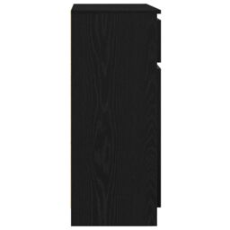 Berkfield Home Sideboard with Drawer Black Oak 71x35x84 cm Engineered Wood - Size: 71 x 35 x 84 cm - thumbnail 7