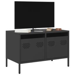 Berkfield Home TV Cabinet Black 68x39x43.5 cm Cold-rolled Steel - thumbnail 2