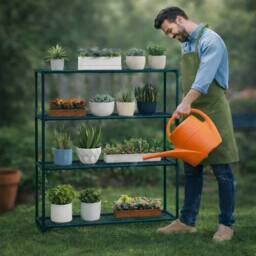 SPETLEK 4 Tier Plant Stand Planter Holder Flower Pot in Green - thumbnail 5