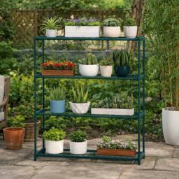 SPETLEK 4 Tier Plant Stand Planter Holder Flower Pot in Green - thumbnail 4