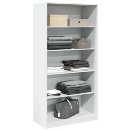 Berkfield Home Wardrobe White 100x50x200 cm Engineered Wood - Size: 100 x 50 x 200 cm - thumbnail 3