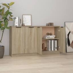 Berkfield Home Sideboards 2 pcs Sonoma Oak 60x30x70 cm Engineered Wood in Tan - Size: 60 x 30 x 70 cm - thumbnail 2