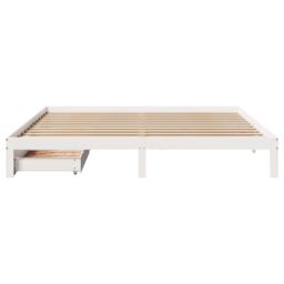 Berkfield Home Bed Frame with Drawers without Mattress White 200x200 cm - thumbnail 4