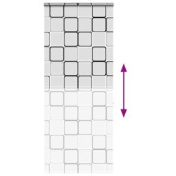 Berkfield Home Shower Roller Blind with Cassette 110x240 cm Fabric Width 106 cm in Black - thumbnail 5