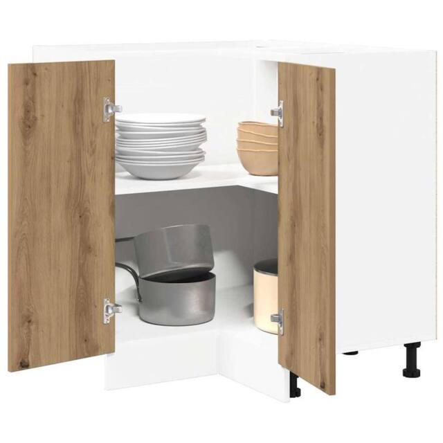 Berkfield Home Kitchen Cabinet Lyon Artisan Oak 75.5x75.5x81.5 cm Engineered Wood in Brown - image 1