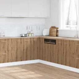 Berkfield Home Kitchen Cabinet Lyon Artisan Oak 75.5x75.5x81.5 cm Engineered Wood in Brown - thumbnail 2