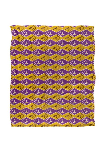 JQ Licensing Jl-Jp Zip Fishing Pattern Orange & Purple Silky Touch Super Soft Throw Blanket 152 X 127 cm in White - image 1