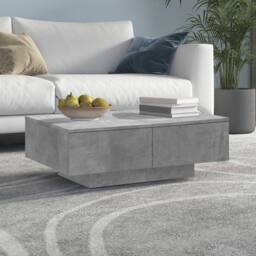 Berkfield Home Decorative Coffee Table Concrete Grey 90x60x31 cm Engineered Wood - Size: 90 x 60 x 31 cm - thumbnail 2