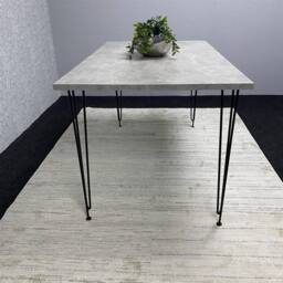 KOSY KOALA Modern Grey Rectangular Dining Table with Hairpin Legs - Compact Kitchen & Dining Room Table (L117) - thumbnail 8