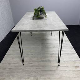 KOSY KOALA Modern Grey Rectangular Dining Table with Hairpin Legs - Compact Kitchen & Dining Room Table (L117) - thumbnail 7