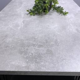 KOSY KOALA Modern Grey Rectangular Dining Table with Hairpin Legs - Compact Kitchen & Dining Room Table (L117) - thumbnail 4