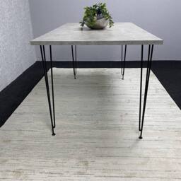 KOSY KOALA Modern Grey Rectangular Dining Table with Hairpin Legs - Compact Kitchen & Dining Room Table (L117) - thumbnail 2