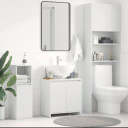 Berkfield Home Bathroom Cabinet White 60x33x61 cm Engineered Wood - Size: 60 x 33 x 61 cm - thumbnail 2