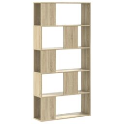 Berkfield Home Bookcase 5-Tier Sonoma Oak 80.5x23.5x162.5 cm Engineered Wood in Brown - thumbnail 2