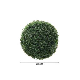 KORVIXA Green Boxwood Balls 28cm Garden Patio Hanging Faux - Size: 100 cm x 100 cm - thumbnail 2