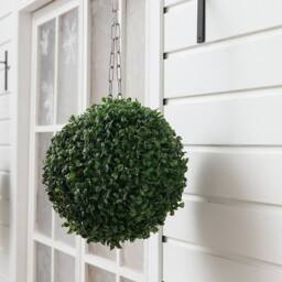 KORVIXA Green Boxwood Balls 28cm Garden Patio Hanging Faux - Size: 100 cm x 100 cm - thumbnail 5