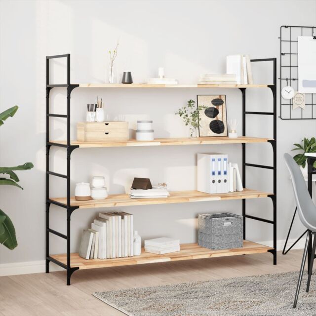 Berkfield Home Floating Shelf 160x40x2 cm Untreated Solid Wood Acacia in Brown - Size: 160 x 40 x 2 cm - image 1