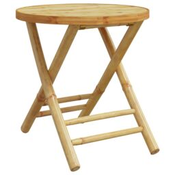 Berkfield Home 3 Piece Bistro Set Bamboo in Brown - thumbnail 5