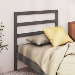 Berkfield Home Beautiful Bed Headboard Grey 96x4x100 cm Solid Wood Pine - Size: 96 x 4 x 100 cm - thumbnail 2