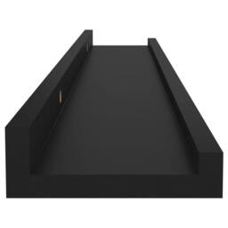 Berkfield Home Decorative Wall Shelves 4 pcs Black 60x9x3 cm - Size: 60 x 9 x 3 cm - thumbnail 7