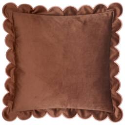 Furn Lil Scallop Velvet Cushion in Brown - Size: 45 cm x 45 cm - thumbnail 2