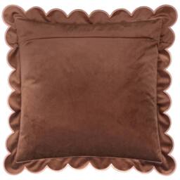 Furn Lil Scallop Velvet Cushion in Brown - Size: 45 cm x 45 cm - thumbnail 3