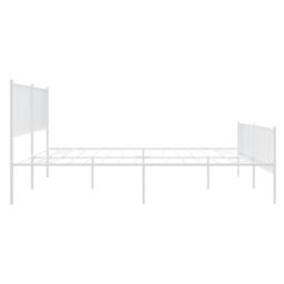 Berkfield Home Metal Bed Frame with Headboard & Footboard White 193x203 cm - thumbnail 7