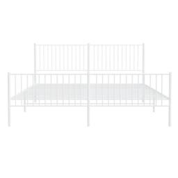 Berkfield Home Metal Bed Frame with Headboard & Footboard White 193x203 cm - thumbnail 6