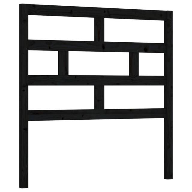 Berkfield Home Bed Headboard Black 81x4x100 cm Solid Wood Pine - Size: 81 x 4 x 100 cm - image 1