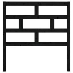 Berkfield Home Bed Headboard Black 81x4x100 cm Solid Wood Pine - Size: 81 x 4 x 100 cm - thumbnail 4