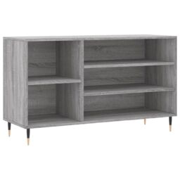 Berkfield Home Shoe Cabinet Grey Sonoma 102x36x60 cm Engineered Wood - Size: 102 x 36 x 60 cm - thumbnail 2