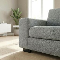 Abakus Direct Boston 2 Seater Sofa Basket Weave in Grey - thumbnail 4