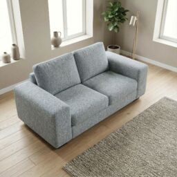 Abakus Direct Boston 2 Seater Sofa Basket Weave in Grey - thumbnail 3