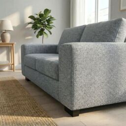 Abakus Direct Boston 2 Seater Sofa Basket Weave in Grey - thumbnail 7