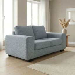 Abakus Direct Boston 2 Seater Sofa Basket Weave in Grey - thumbnail 2