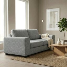 Abakus Direct Boston 2 Seater Sofa Basket Weave in Grey - thumbnail 5