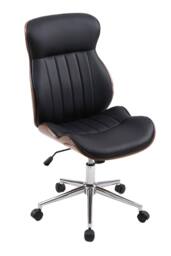 Living and Home Ergonomic Modern PU Office Chair with High Back, Adjustable Seat & Smooth Casters - thumbnail 3