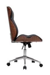 Living and Home Ergonomic Modern PU Office Chair with High Back, Adjustable Seat & Smooth Casters - thumbnail 4